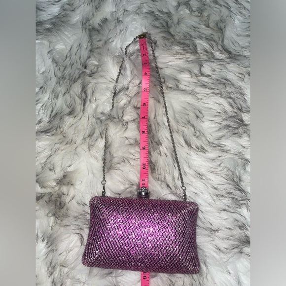 Purple💜Glitter purse clutch bag party bag evening bag - Picture 11 of 11